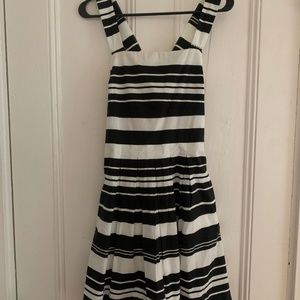 Banana Republic black and white striped dress